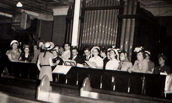 Sacred Heart Choir, conducted by Helene Sydoriak-Haire in Holy Trinity German Church, July 28, 1950