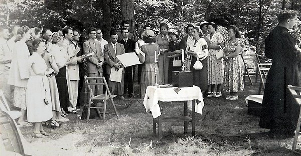 Blessing of the land bought for the new Sacred Heart Church, 1951